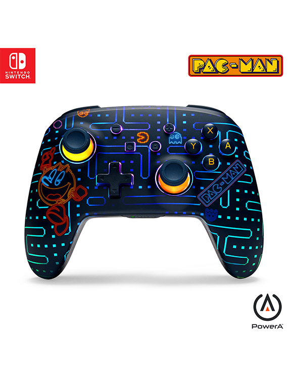 PowerA Enhanced Wireless Controller for Nintendo Switch with Lumectra – PAC-MAN Neon Arcade