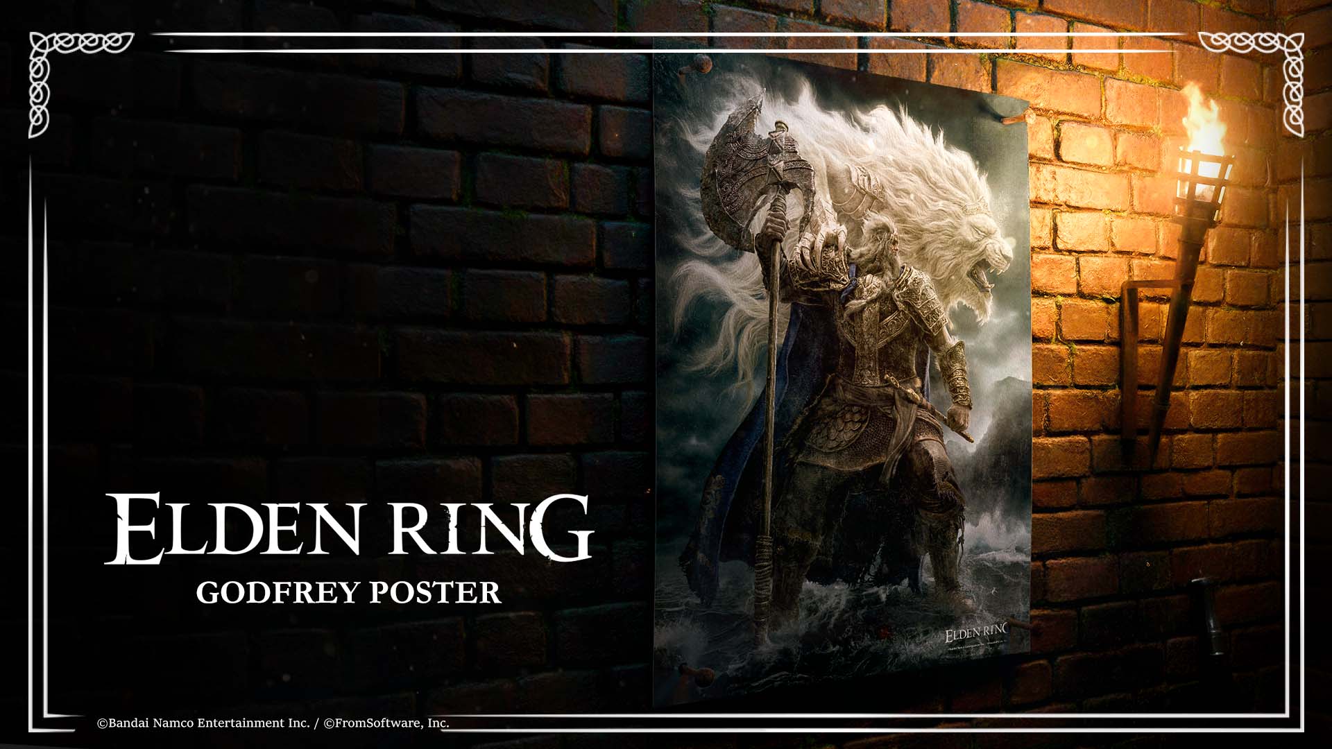 ELDEN RING Godfrey, First Elden Lord Poster | Bandai Namco