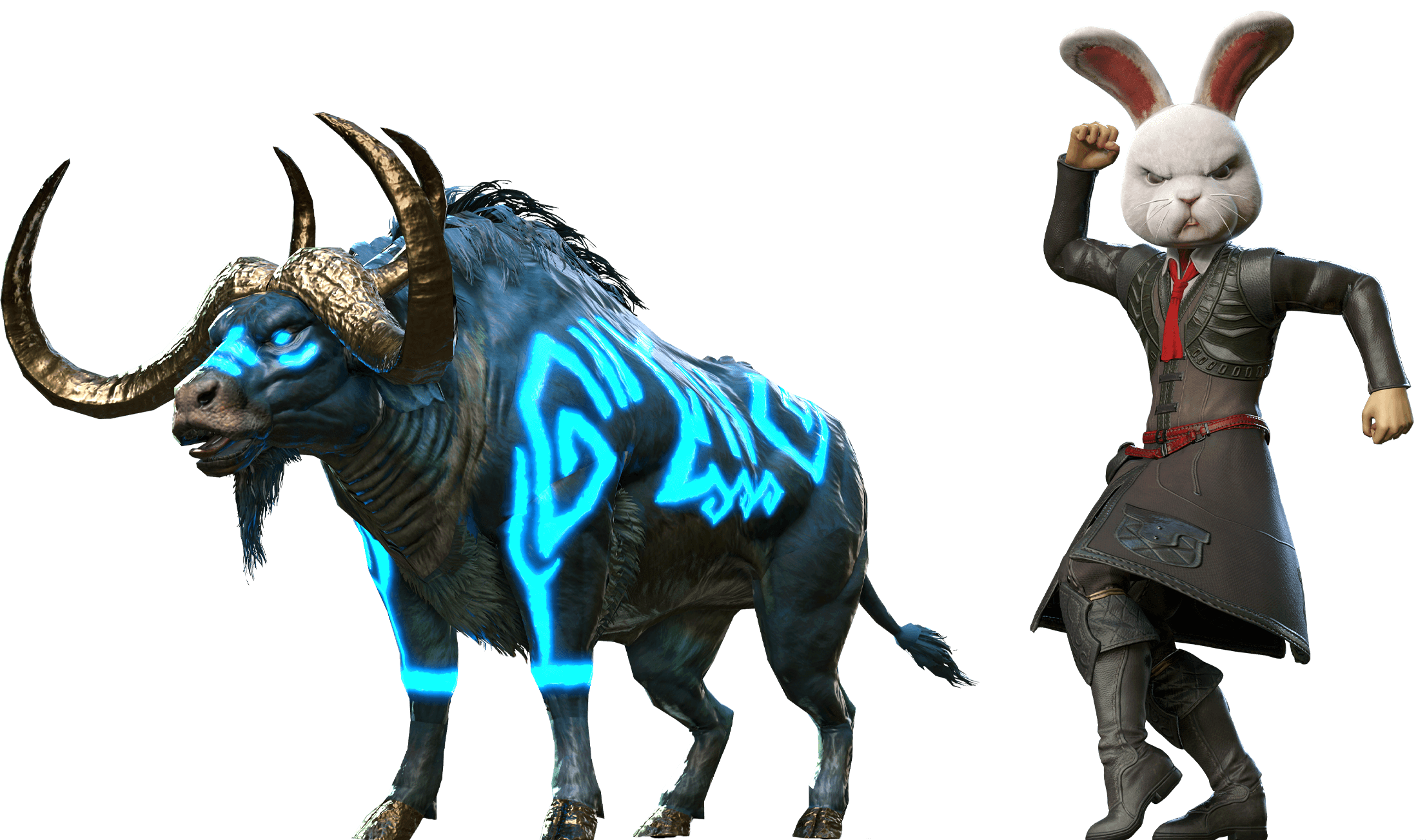 Bunnisher Costume and Blue Buffalo Mount